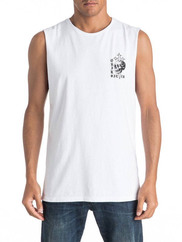 quiksilver, Skull Cross - Haut sans manches, WHITE (wbb0) 0 Skull Cross - Haut sans manches EQYZT04313 Quiksilver