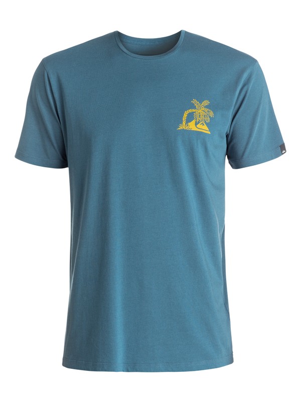 quiksilver, Garment Dye Never Dies - Tee-Shirt, INDIAN TEAL (bqk0) 0 Garment Dye Never Dies - Tee-Shirt Bleu EQYZT04322 Quiksilver