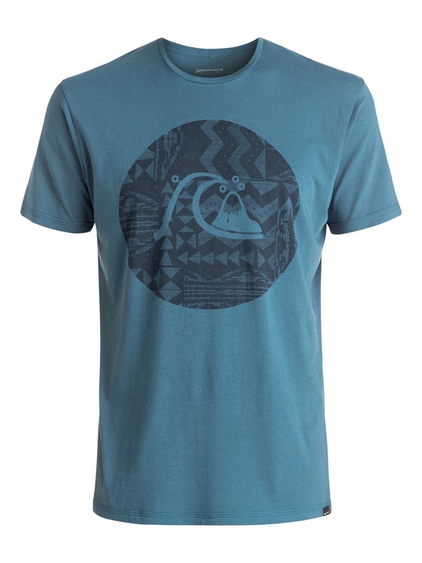 quiksilver, Garment Dye Circle Bubble - Tee-Shirt, INDIAN TEAL (bqk0) 0 Garment Dye Circle Bubble - Tee-Shirt Bleu EQYZT04325 Quiksilver
