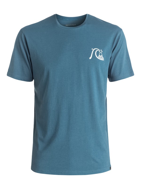 quiksilver, Garment Dye Mellow Dingo - Tee-Shirt, INDIAN TEAL (bqk0) 0 Garment Dye Mellow Dingo - Tee-Shirt Bleu EQYZT04332 Quiksilver