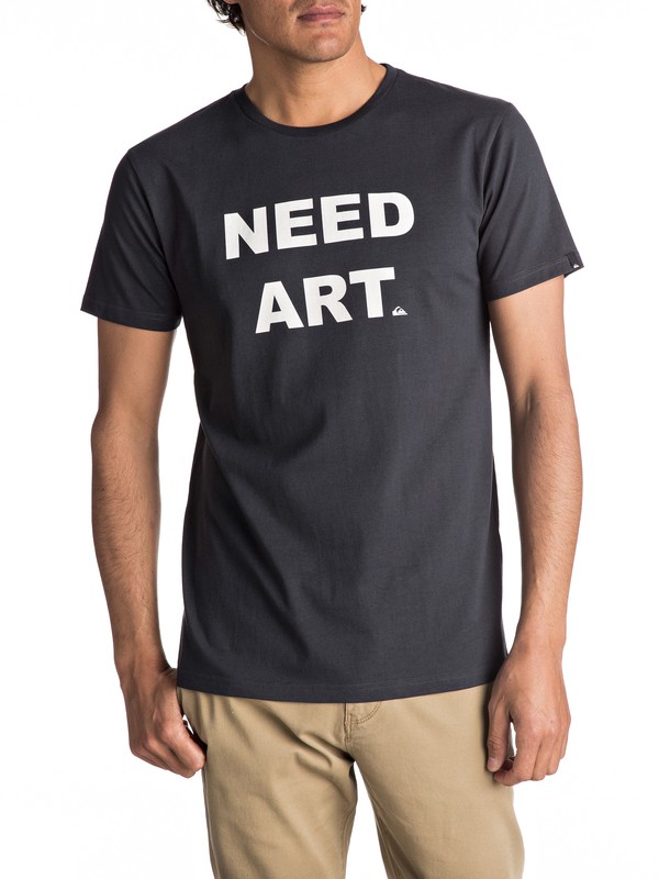 quiksilver, Sust East Need Art - T Shirt, TARMAC (kta0) 0 Sust East Need Art - T Shirt EQYZT04551 Quiksilver