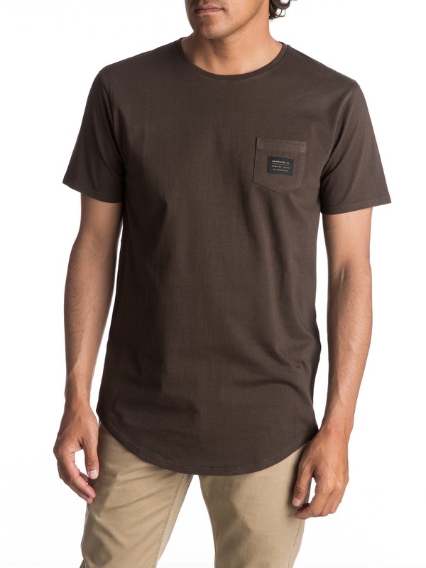 quiksilver, Scallop East Woven Tee, CHOCOLATE BROWN (csd0) 0 Scallop East Woven Tee Brown EQYZT04555 Quiksilver