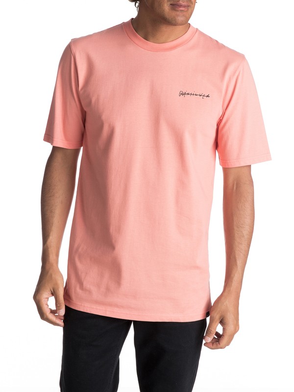 quiksilver, Men's Paradise Awaits Tee, BURNT CORAL (mhp0) 0 Men's Paradise Awaits Tee Pink EQYZT04591 Quiksilver