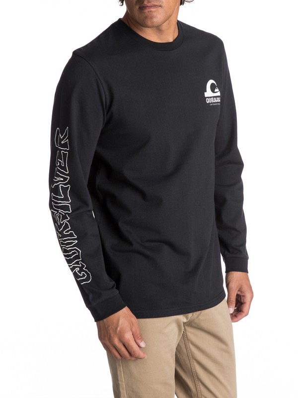 quiksilver, Men's Quik International Long Sleeve Tee, BLACK (kvj0) 0 Men's Quik International Long Sleeve Tee EQYZT04594 Quiksilver