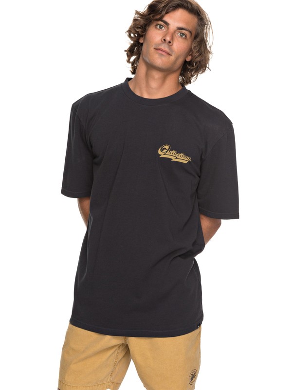 quiksilver, Hood Loves - T Shirt col rond, TARMAC (kta0) 0 Hood Loves - T Shirt col rond Noir EQYZT04736 Quiksilver