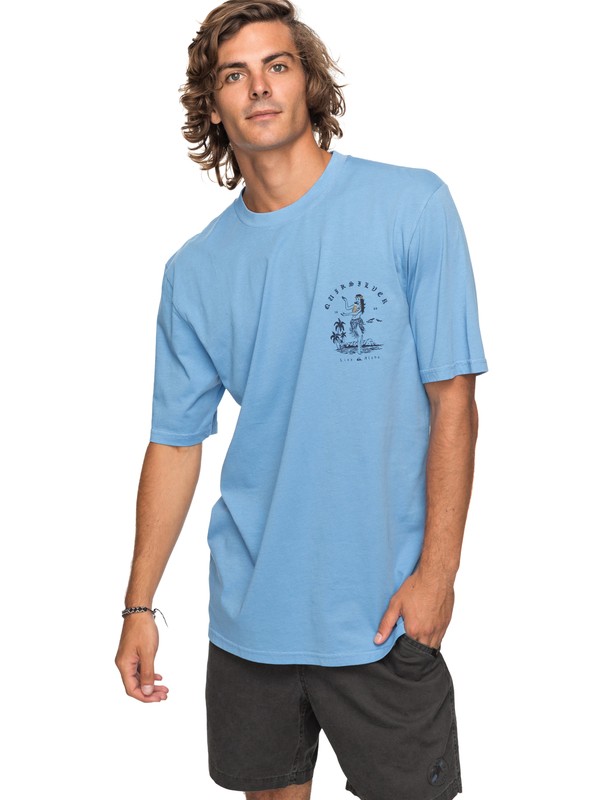quiksilver, Curve Love - T Shirt col rond, SILVER LAKE BLUE (bjq0) 0 Curve Love - T Shirt col rond Bleu EQYZT04738 Quiksilver