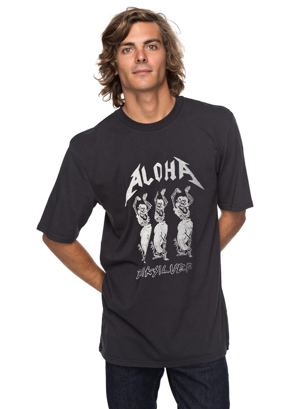 quiksilver, Peach Buzz - T Shirt col rond, TARMAC (kta0) 0 Peach Buzz - T Shirt col rond Noir EQYZT04739 Quiksilver