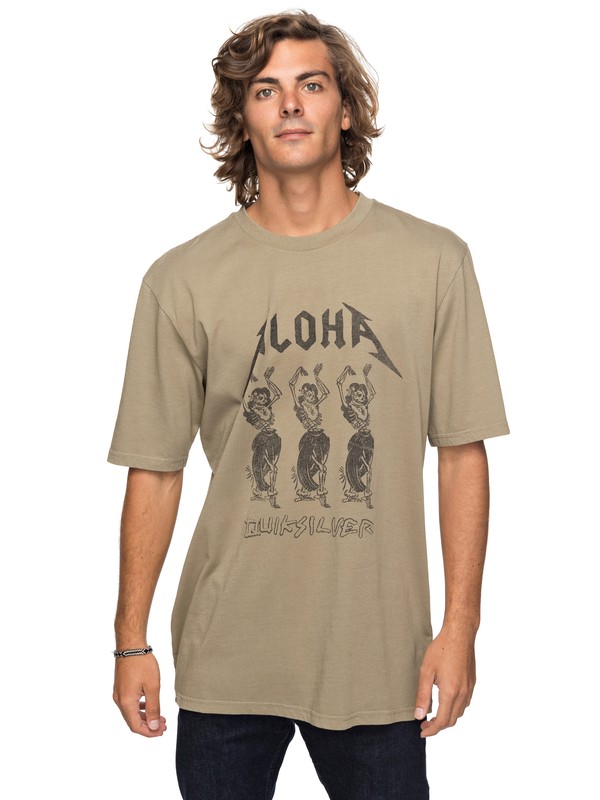 quiksilver, Peach Buzz Tee, COVERT GREEN (tnf0) 0 Peach Buzz Tee Beige EQYZT04739 Quiksilver