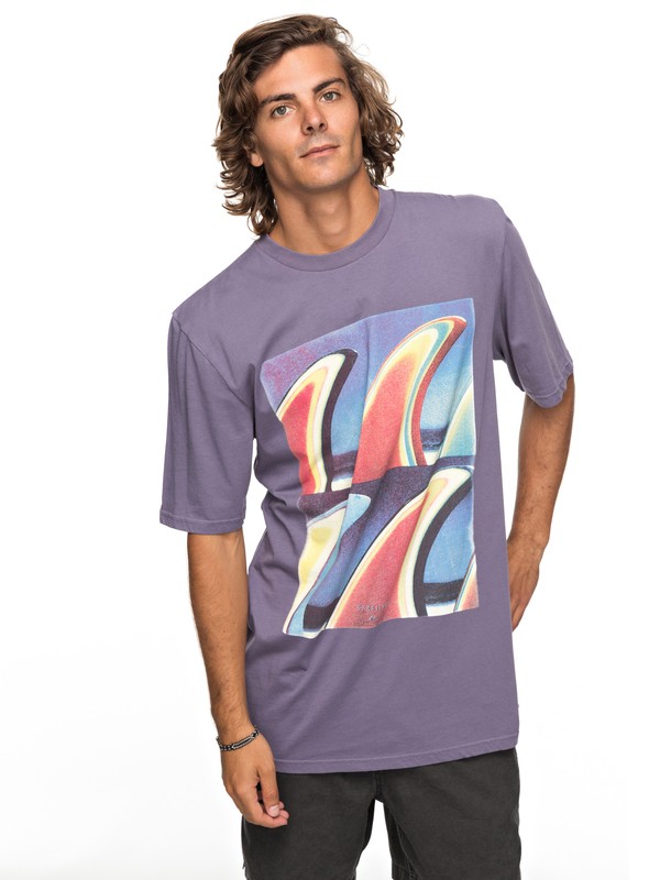 quiksilver, Fin Fanatic Tee, CADET (pnm0) 0 Fin Fanatic Tee Purple EQYZT04755 Quiksilver