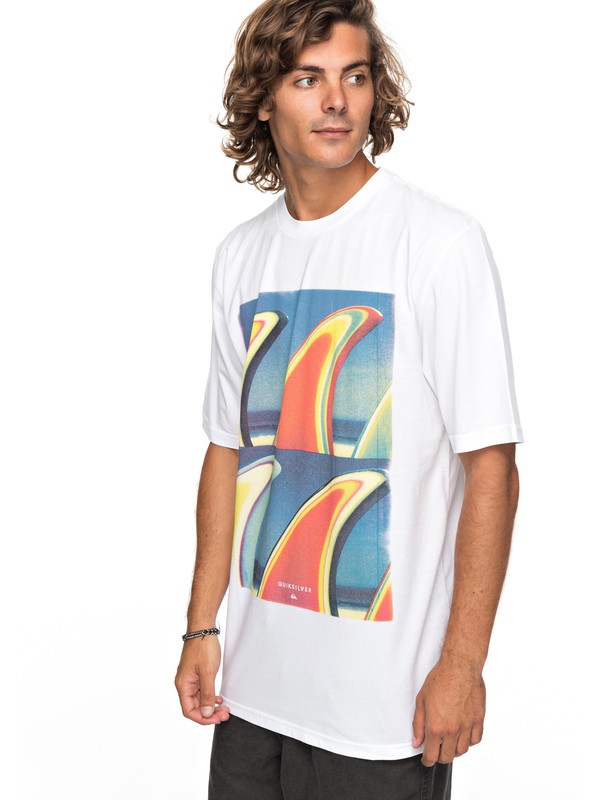 quiksilver, Fin Fanatic Tee, WHITE (wbb0) 0 Fin Fanatic Tee White EQYZT04755 Quiksilver