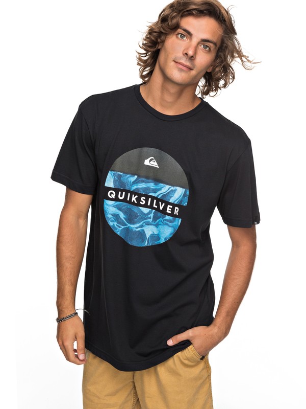 quiksilver, Classic Outer Hacka - T Shirt col rond, BLACK (kvj0) 0 Classic Outer Hacka - T Shirt col rond Noir EQYZT04780 Quiksilver