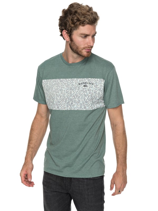 quiksilver, Cactus Falls - T Shirt col rond, TRELLIS HEATHER (bkwh) 0 Cactus Falls - T Shirt col rond Bleu EQYZT04792 Quiksilver