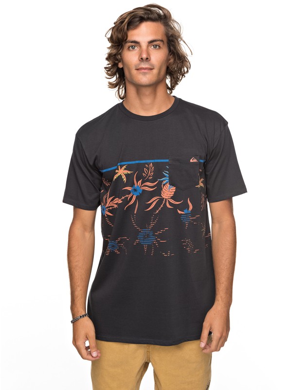 quiksilver, Stack For Days Pocket Tee, TARMAC (kta0) 0 Stack For Days Pocket Tee Black EQYZT04793 Quiksilver