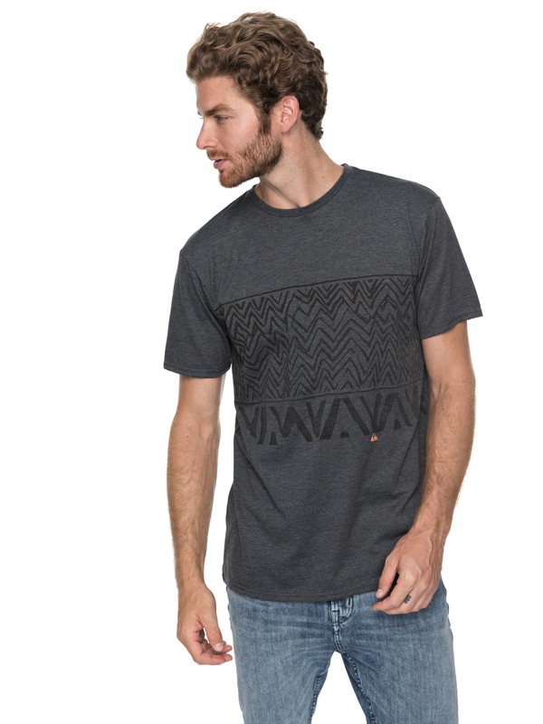 quiksilver, Split Kicks Tee, CHARCOAL HEATHER (ktah) 0 Split Kicks Tee Black EQYZT04805 Quiksilver