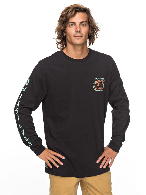 quiksilver, PC Statement Long Sleeve Tee, BLACK (kvj0) 0 PC Statement Long Sleeve Tee Black EQYZT04812 Quiksilver