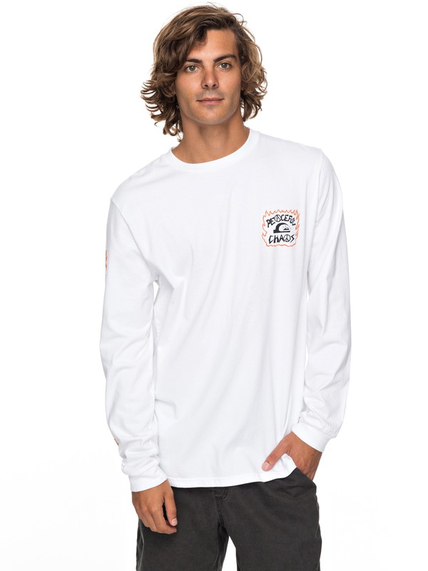quiksilver, PC Statement Long Sleeve Tee, WHITE (wbb0) 0 PC Statement Long Sleeve Tee White EQYZT04812 Quiksilver