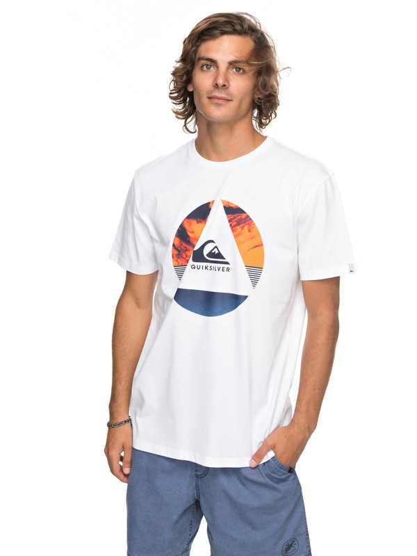 quiksilver, Classic Fluid Turns - T Shirt col rond, WHITE (wbb0) 0 Classic Fluid Turns - T Shirt col rond Blanc EQYZT04893 Quiksilver