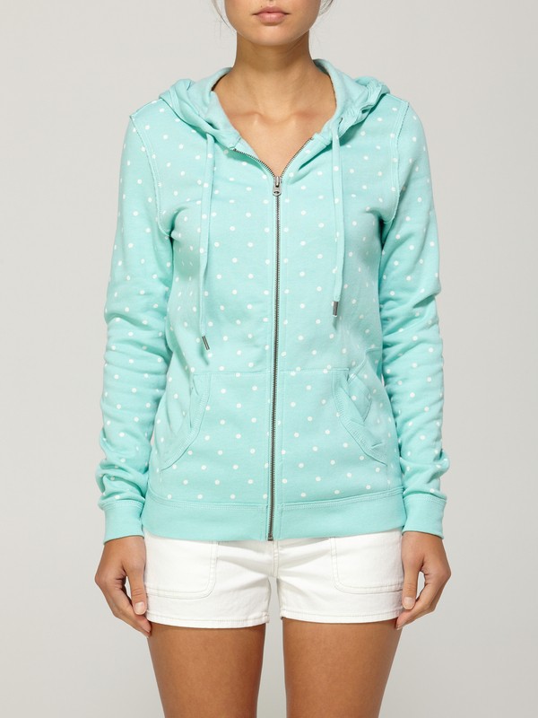quiksilver, Polka Dot Hoodie, AQUA SKY POLKA DOT (aqm) 0 Polka Dot Hoodie G08126 Quiksilver