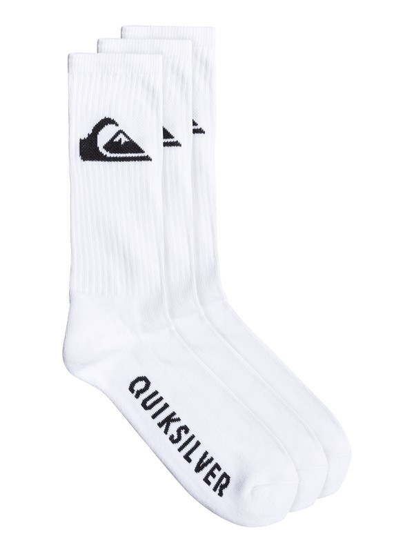 quiksilver, Quiksilver Logo - 3 Pack, OPTIC WHITE (wbb0) 0 Quiksilver Logo - 3 Pack Blanc PLS47555H Quiksilver
