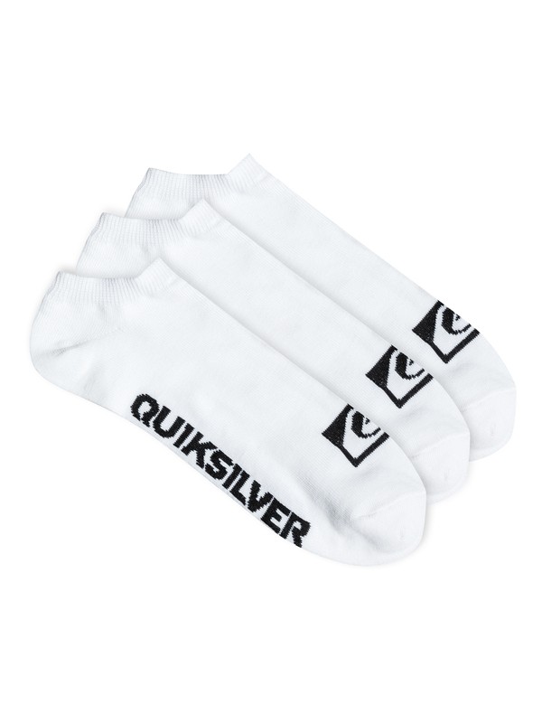 quiksilver, Quiksilver Logo - Pack de 3 - chaussettes invisibles, WHITE (wbb0) 0 Quiksilver Logo - Pack de 3 - chaussettes invisibles PS050509T Quiksilver