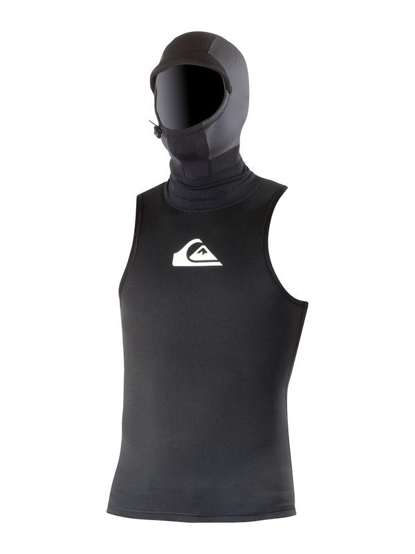 quiksilver, Syncro Polypro 2mm Hooded Vest, BLACK/WHITE (bkw) 0 Syncro Polypro 2mm Hooded Vest SA035MF Quiksilver