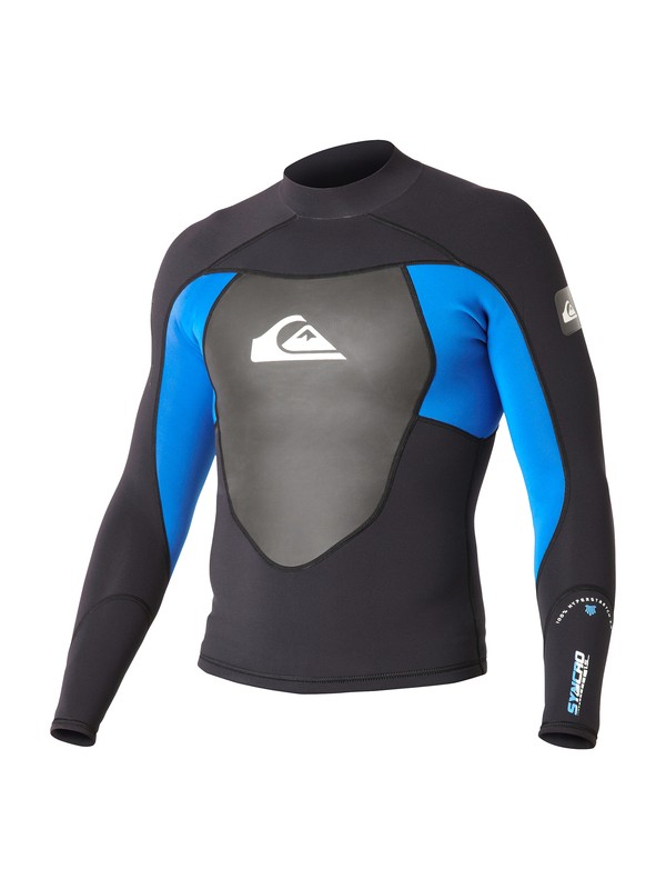 quiksilver, Syncro 1.6mm LS Mesh Jacket, BLACK/BLUE (bbl) 0 Syncro 1.6mm LS Mesh Jacket SA149MF Quiksilver
