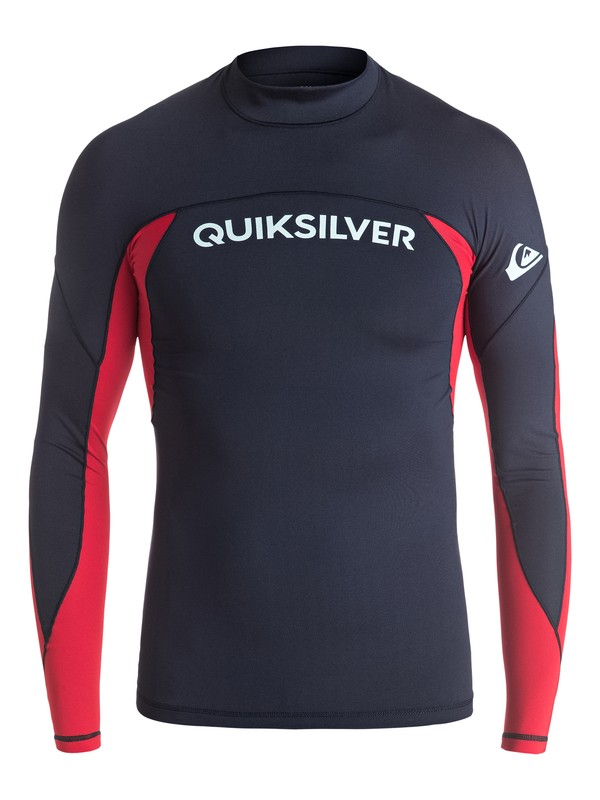 quiksilver, Performer - Lycra à manches longues, NAVY BLAZER/QUIK RED (xbbr) 0 Performer - Lycra à manches longues Bleu UQBWR03034 Quiksilver