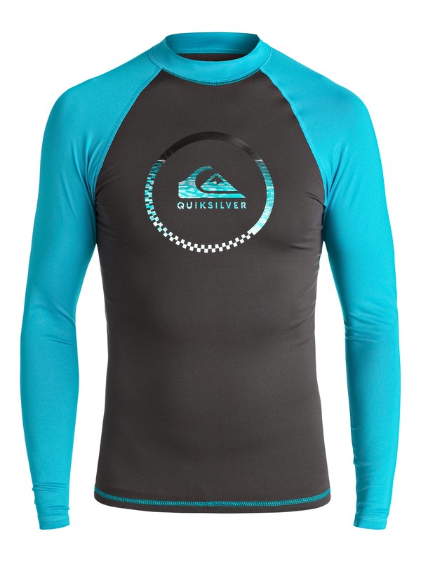 quiksilver, Active - Lycra à manches longues, TARMAC/ BLUE DANUBE (xkbk) 0 Active - Lycra à manches longues Noir UQBWR03040 Quiksilver