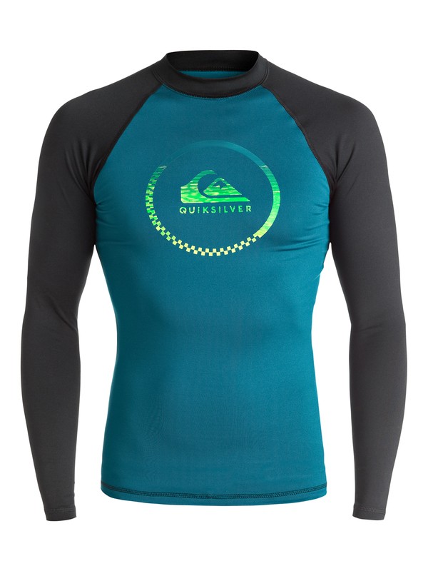 quiksilver, Active - Lycra à manches longues, MOROCCAN BLUE/ BLACK (xbbk) 0 Active - Lycra à manches longues Bleu UQYWR03066 Quiksilver