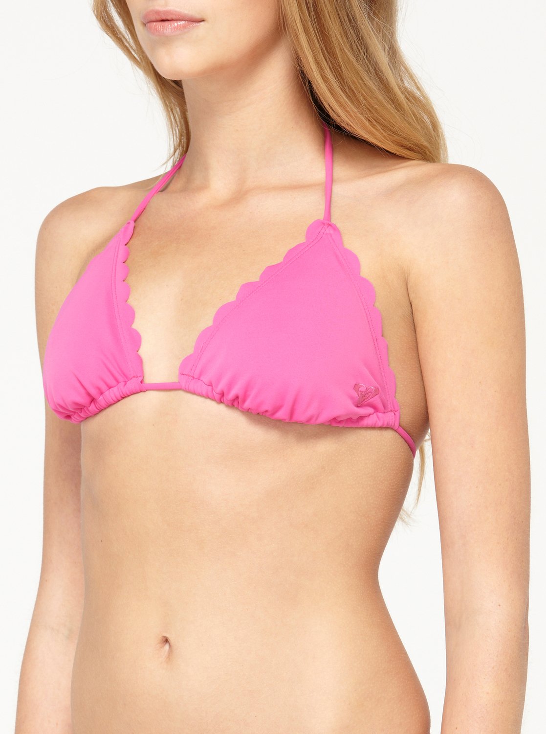 Sun Dancer Scalloped Tiki Tri Bikini Top 622701 Roxy
