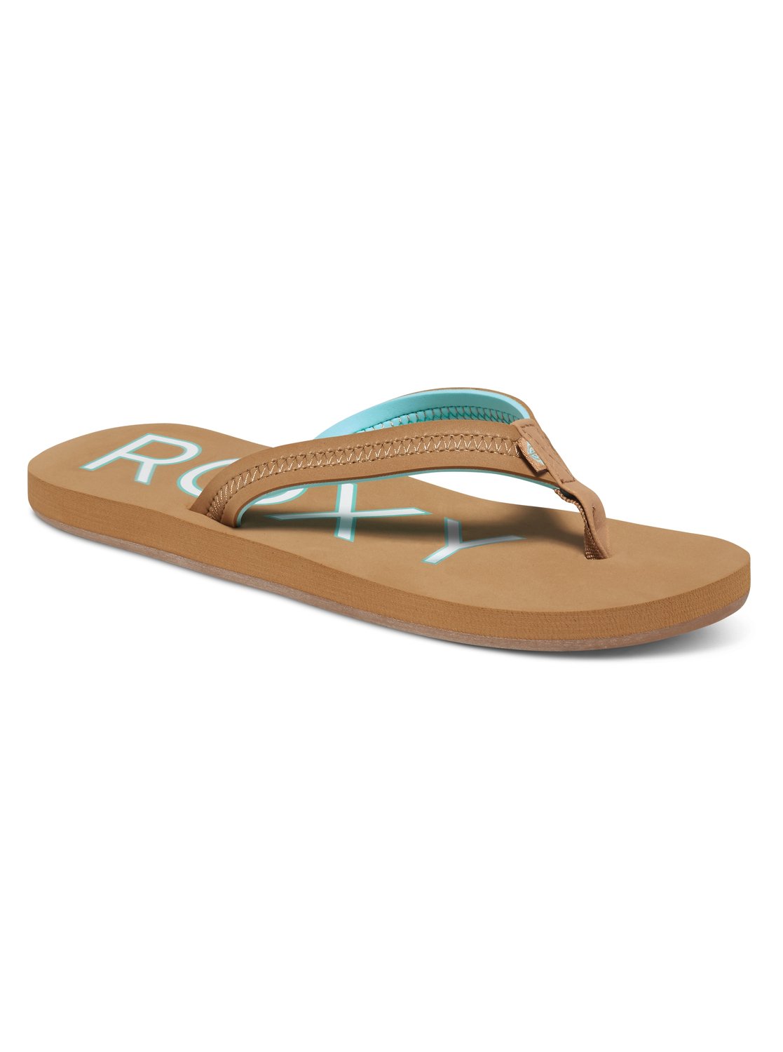 tan roxy flip flops