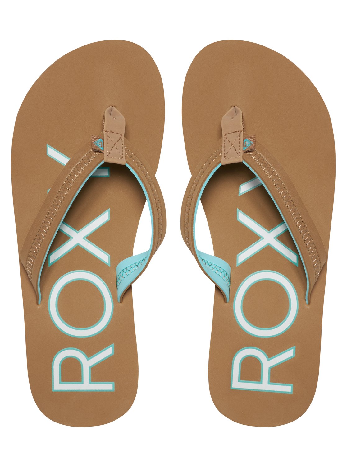 tan roxy flip flops