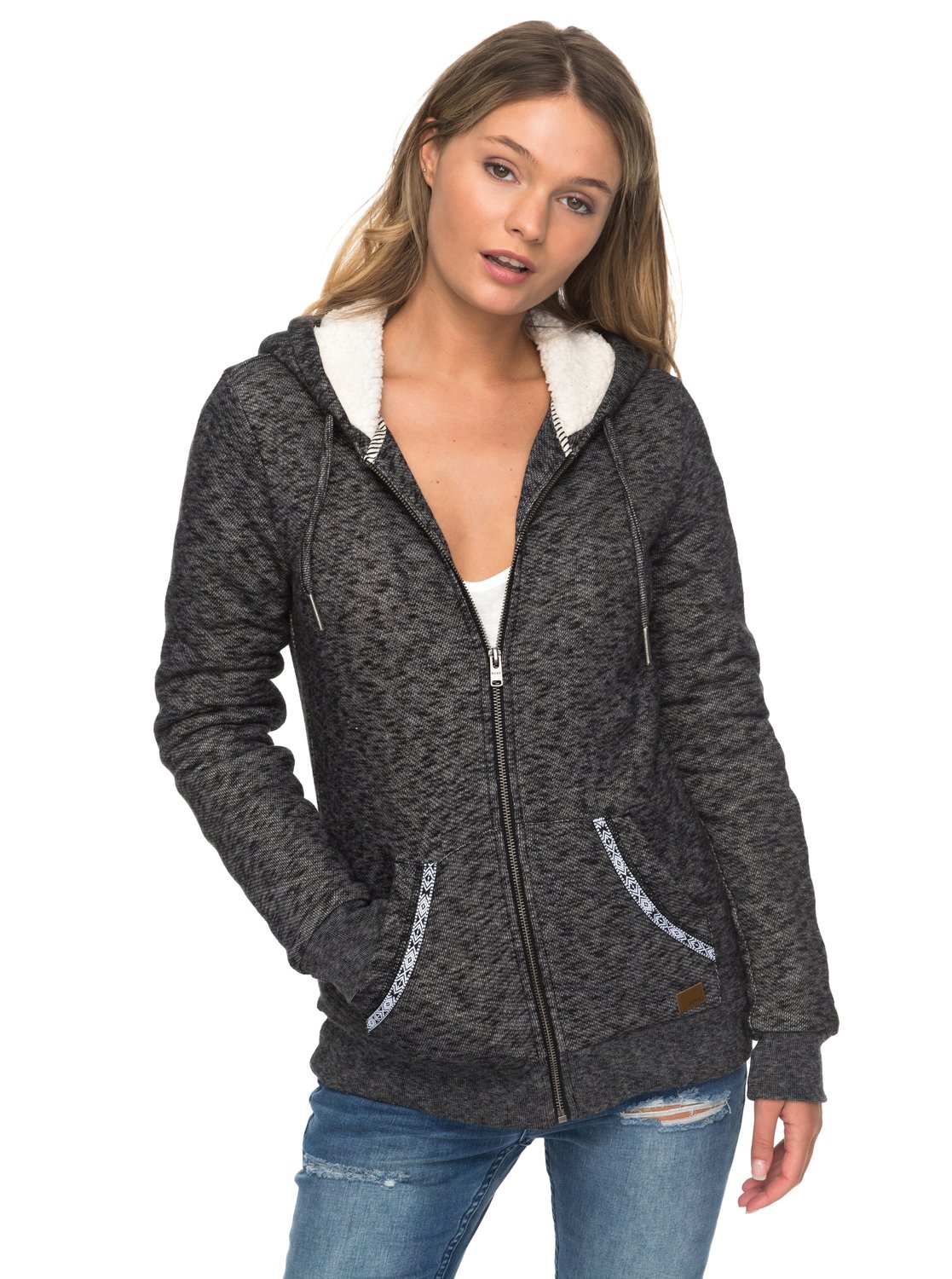 roxy trippin zip up hoodie