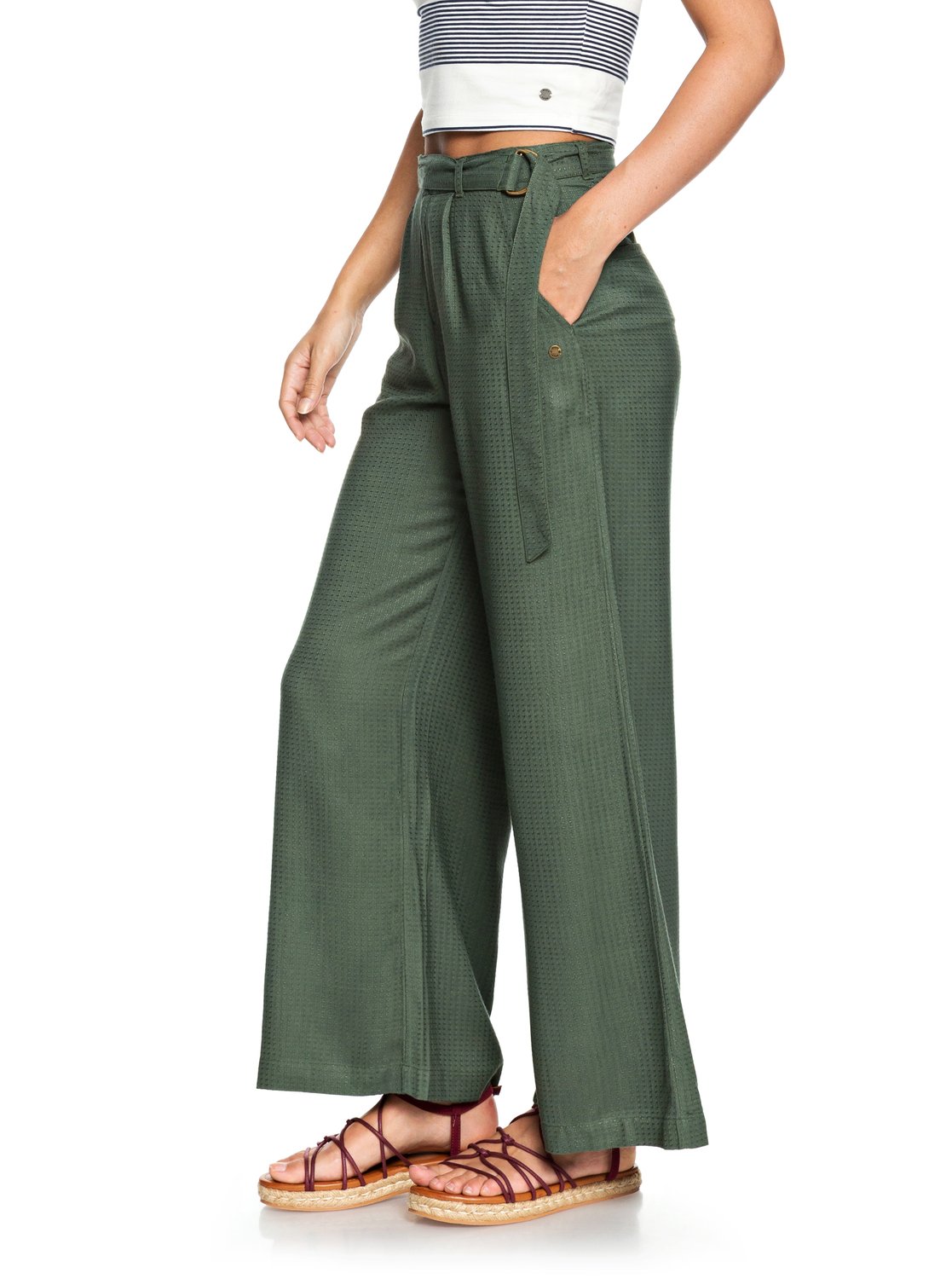 yellow wide leg trousers