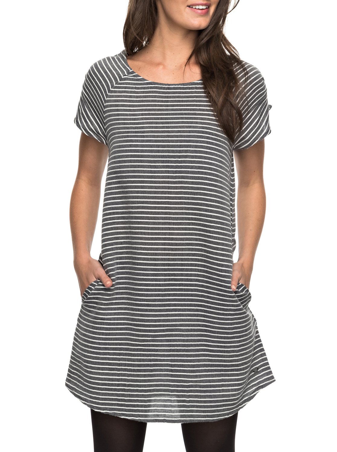 striped t shirt dress midi