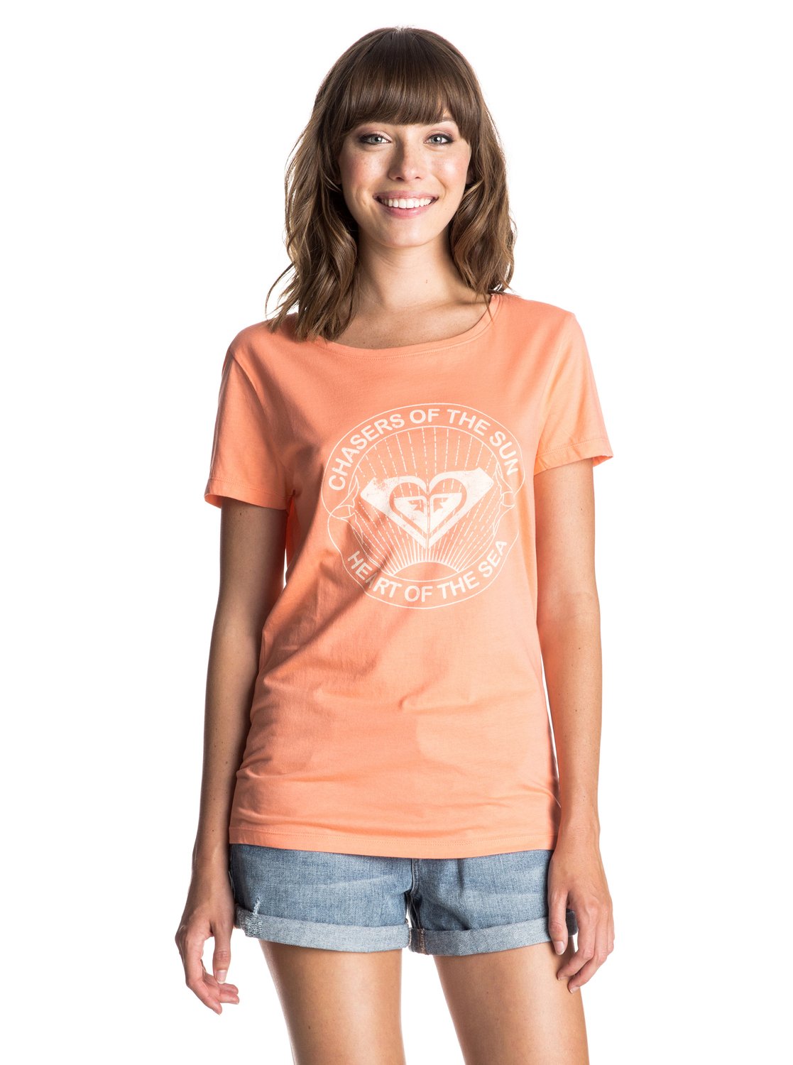 Womens Basic Crew Sun Chasers T-Shirt Womens Basic Crew Sun Chasers T-ShirtЖенская футболка Basic Crew Sun Chasers от ROXY.ХАРАКТЕРИСТИКИ: мягкий натуральный трикотаж, декоративный принт спереди, вшитый в боковой шов ярлык ROXY.СОСТАВ: 100% хлопок.<br>