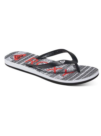 roxy, Женские сланцы Tahiti, BLACK/WHITE STENCIL (kws) Tahiti - Flip-Flops ARJL100132