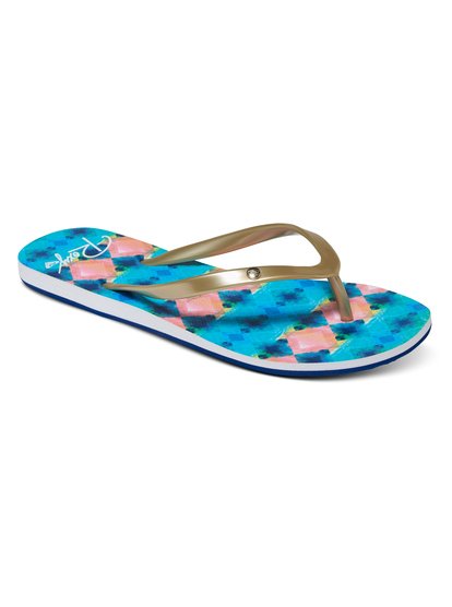 roxy, Сланцы Portofino, BLUE/WHITE PRINT (uwp) Portofino - Flip-Flops ARJL100551