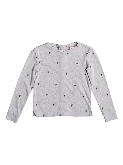 roxy, Свитшот Sky Survey Palmito, HEATHER GREY GIRL PALMITO (sgr6) Sky Survey Palmito - Button Back Sweatshirt ERGFT03228