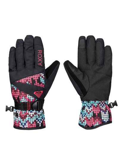 roxy, Сноубордические детские перчатки Roxy Jetty, SEQUIN_PARADISE PINK (mlr2) ROXY Jetty - Snow Gloves ERGHN03007