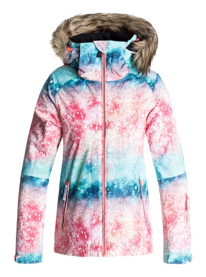 roxy, Сноубордическая куртка Jet Ski, NEON GRAPEFRUIT_SOLARGRADIENT (nkn8) Jet Ski - Snow Jacket ERGTJ03034