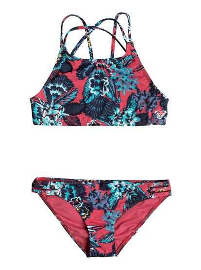 roxy, Бикини Let The Surf, ROUGE RED MAHNA MAHNA (mlj5) Let The Surf - Crop Top Bikini Set ERGX203119