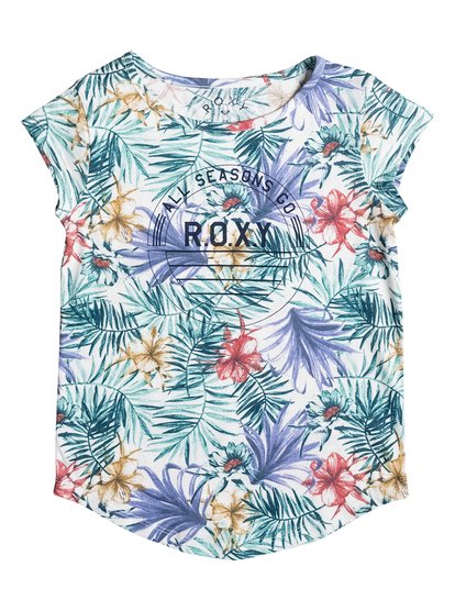 roxy, Футболка Psychic Cess B, MARSHMALLOW BELHARRA FLOWER (wbt6) Psychic Cess B - Cap Sleeve T-Shirt ERGZT03233
