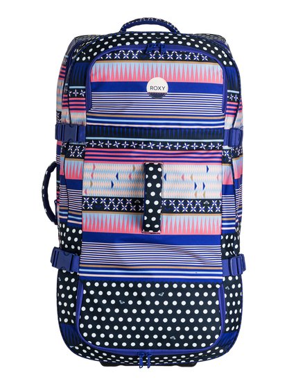 roxy, Большой чемодан на колесах Long Haul 125L, DRESS BLUES WINTERY GEO (btk1) Long Haul 125L - Extra Large Wheelie Suitcase ERJBL03096