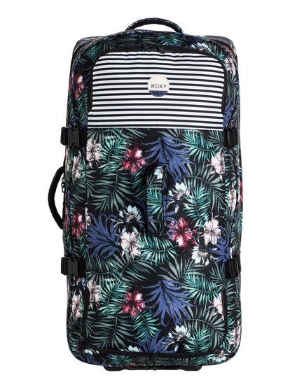 roxy, Большой чемодан на колесах Long Haul 125L, ANTHRACITE SWIM BELHARRA FLOWE (kvj6) Long Haul 125L - Extra Large Wheelie Suitcase ERJBL03096