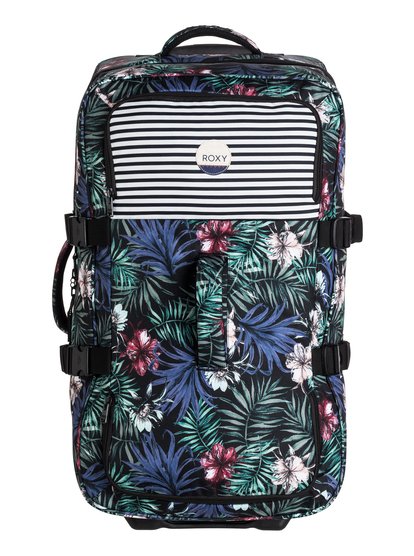 roxy, Большой чемодан на колесах In The Clouds 85L, ANTHRACITE SWIM BELHARRA FLOWE (kvj6) In The Clouds 85L - Large Wheelie Suitcase ERJBL03097