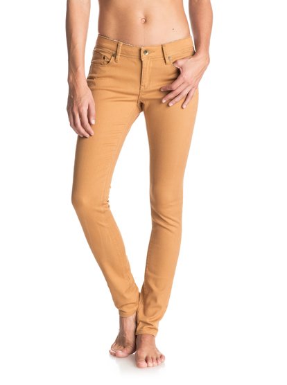 roxy, Облегающие джинсы Suntrippers Colors, BONE BROWN (cmt0) Suntrippers Colors - Skinny Fit Jeans ERJDP03107
