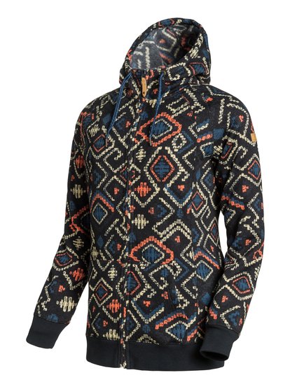 Resin Knit Resin KnitЖенская худи Resin Knit на молнии из сноубордической коллекции Roxy. ХАРАКТЕРИСТИКИ: фиксированный капюшон, капюшон на утяжке, теплые карманы для рук, манжеты и подол в рубчик. СОСТАВ: 100% полиэстер.<br>