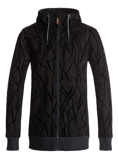 roxy, Худи на молнии Frost, TRUE BLACK_ON THE GRASS FLOCKA (kvj2) Frost - Zip-Up Sherpa Hoodie ERJFT03554