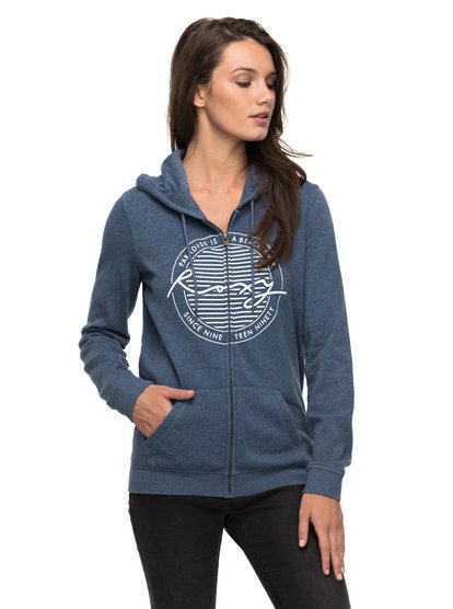 roxy, Толстовка на молнии Stardust Song, CHINA BLUE HEATHER (bndh) Stardust Song - Zip-Up Hoodie ERJFT03594